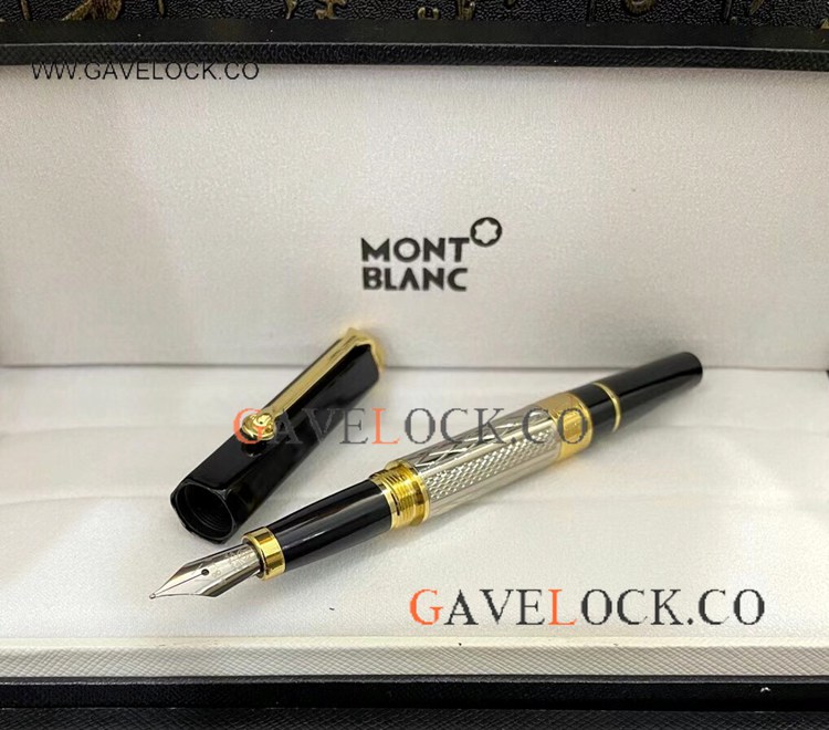 Buy Copy Mont blanc Shakespeare Fountain Gold Trim